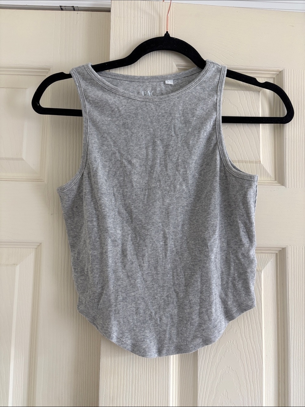 bp Gray Ribbed High-Neck Tank